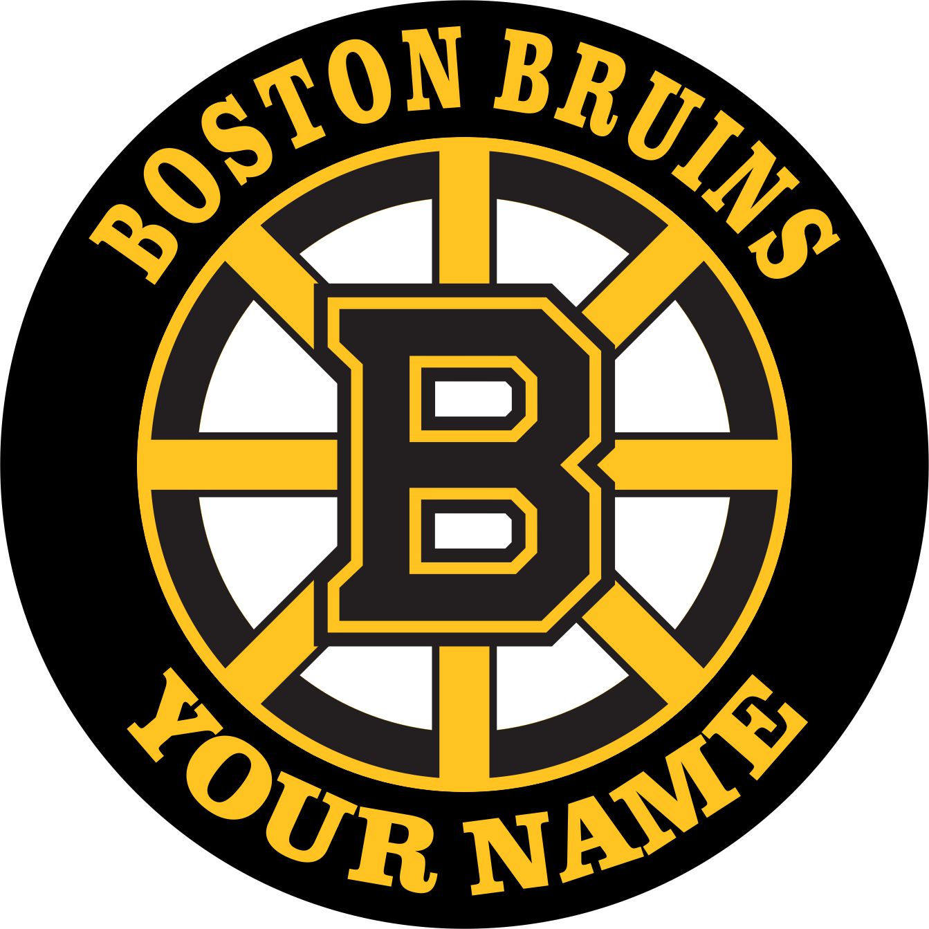 Boston Bruins Customized Logo iron on paper